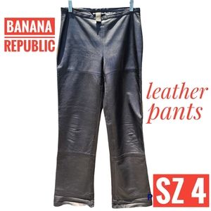 Banana Republic black leather pants sz 4